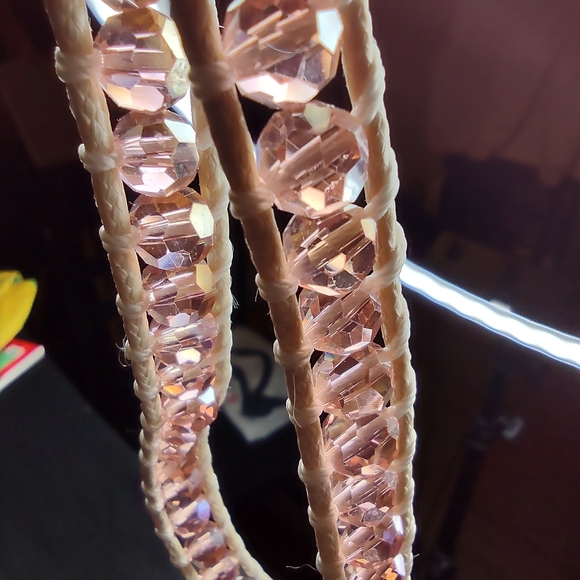 Legend By Shelley Necklace Wrap Limited Edition Multi-Tone Pink Crystals 25" - Picture 4 of 15